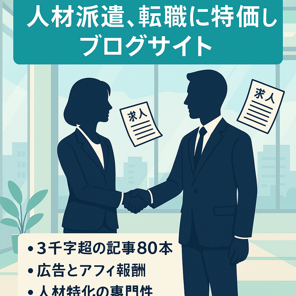 人材派遣、転職に特価したブログサイト