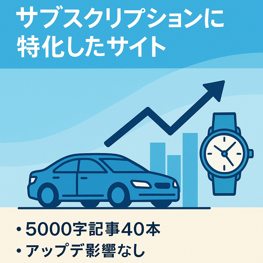 【SEO流入100％！】サブスクリプションに特化したサイト