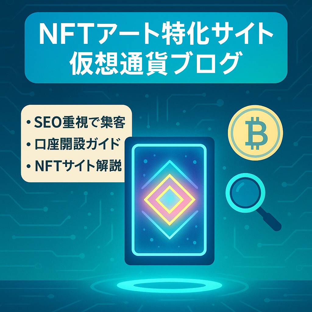 【NFTアート特化】仮想通貨ブログに移行も可能NFTクリエイターのためのサイト