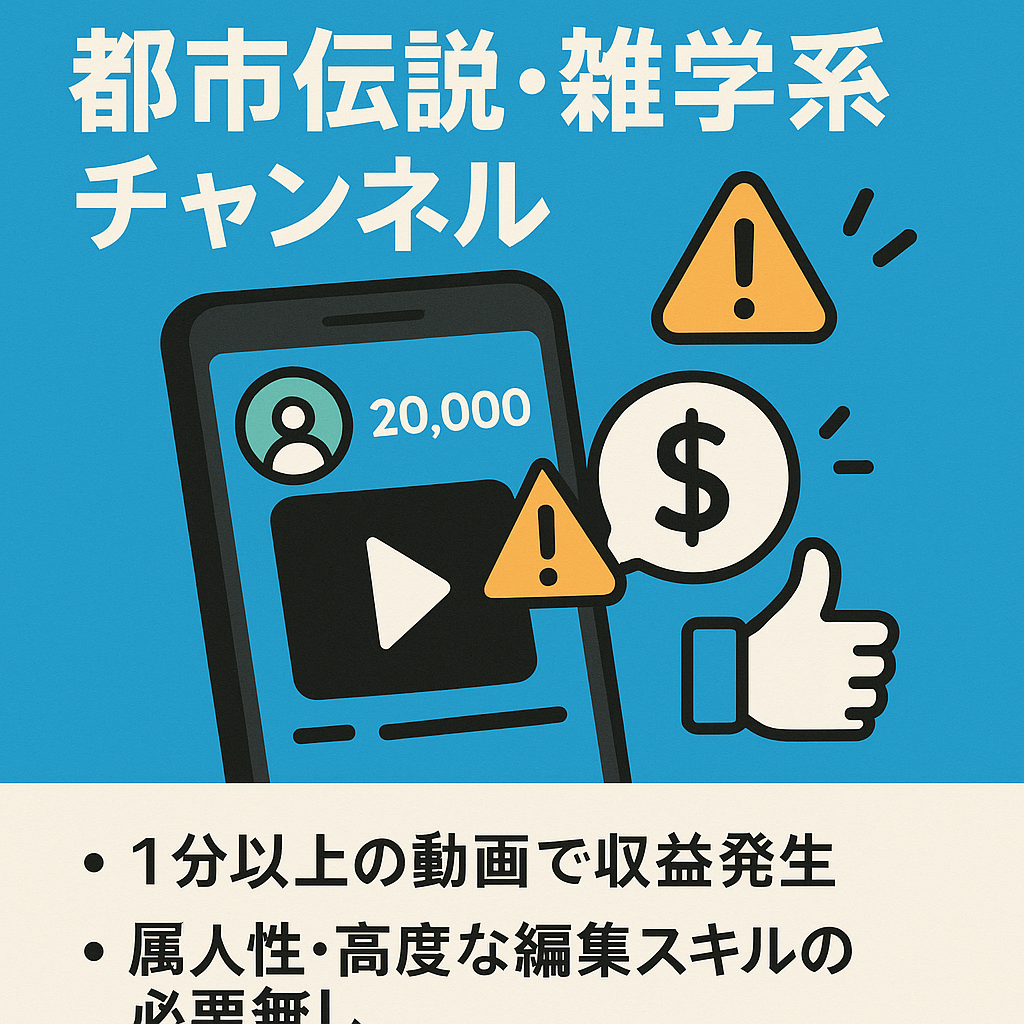 【TikTok フォロワー2万人！】都市伝説・雑学系/最高164万再生実績/属人性無し