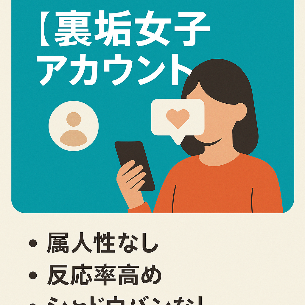 裏垢女子アカウント｜ファン化済みでマネタイズしやすい｜属人性なし