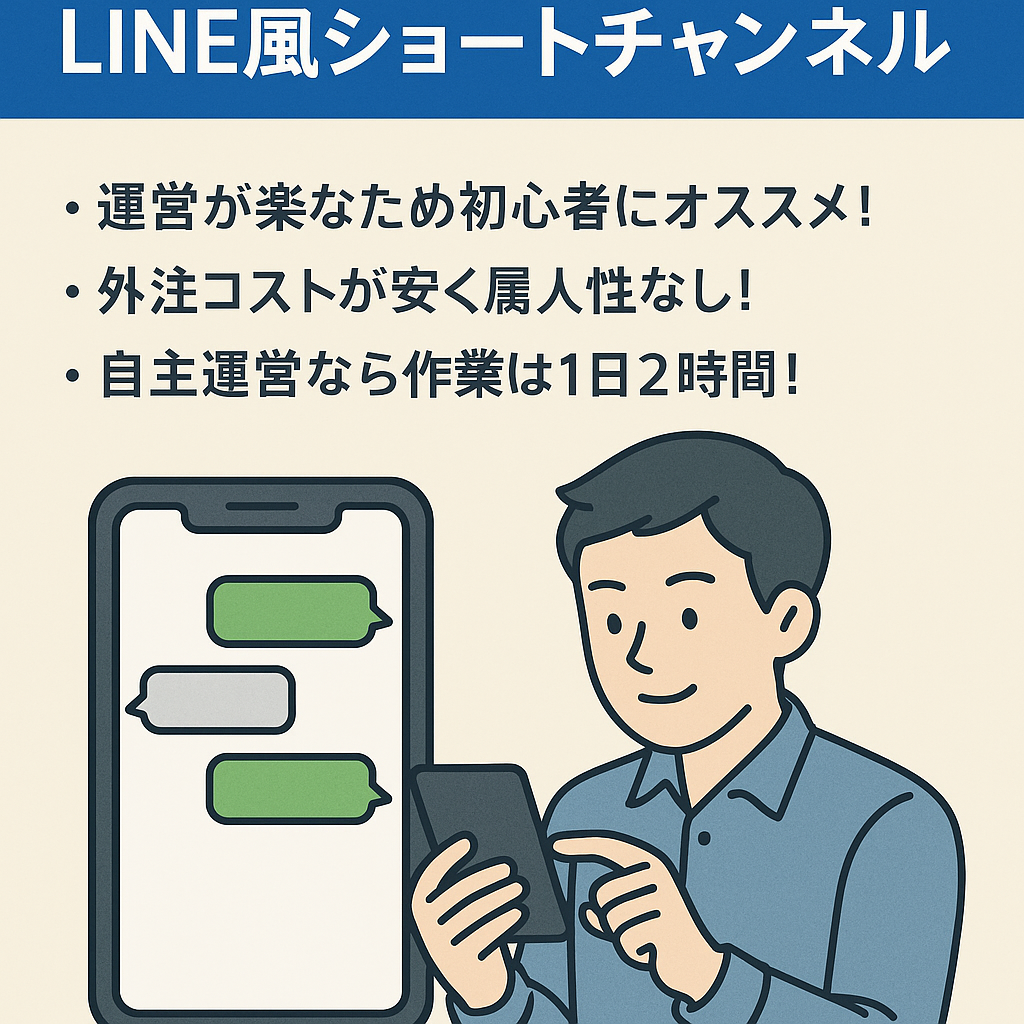 【6月25万円・登録者4.5万人】LINE風ショートチャンネル