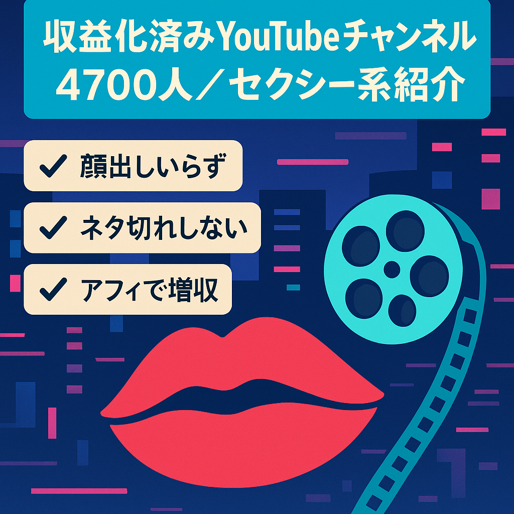 【収益化済み】顔出し不要セクシー系紹介チャンネル【登録者4700人】