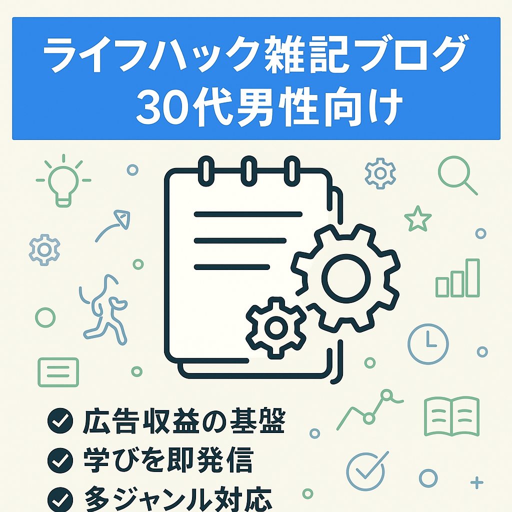 【2.30代男性向け】ライフハックに関する雑記ブログ