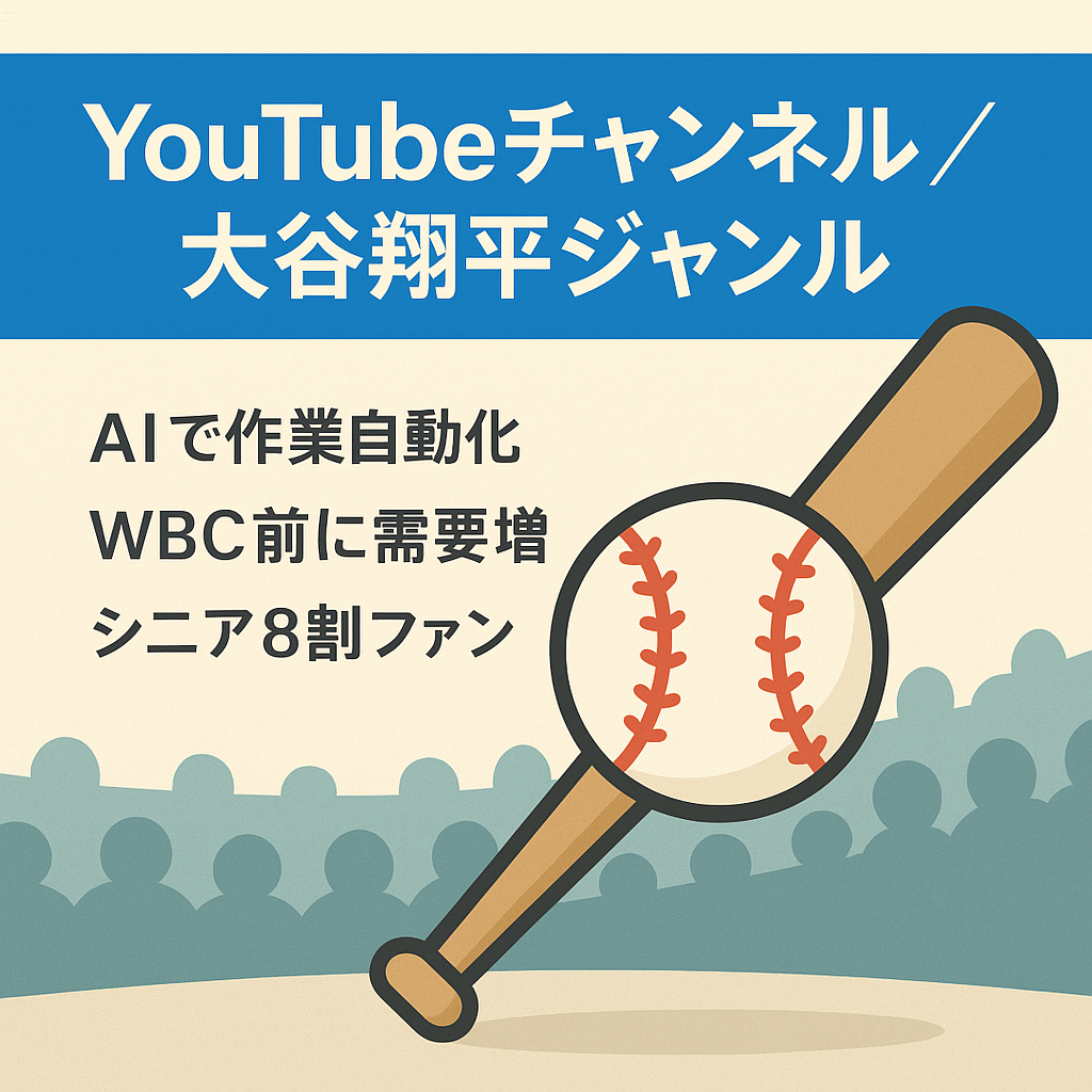 【大谷翔平ジャンル】登録者１万人超え　シニアに人気ジャンル
