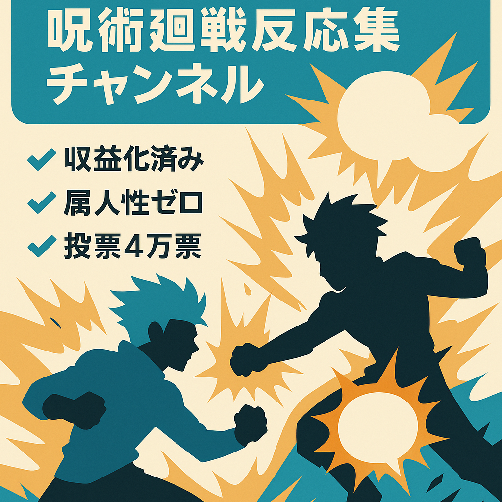 【登録者4800人・属人性なし！収益化済み】呪術廻戦系反応集チャンネル【訳あり】