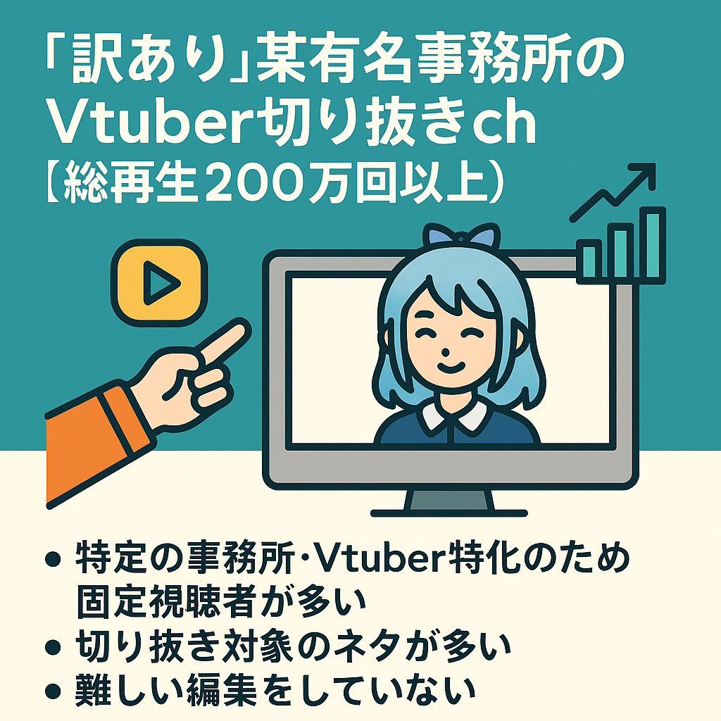 「訳あり」某有名事務所のVtuber切り抜きch【総再生200万回以上】