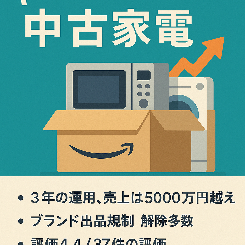 【Amazon EC事業譲渡】ジャンル「中古家電」☆2020年設立☆出品規制解除多数☆