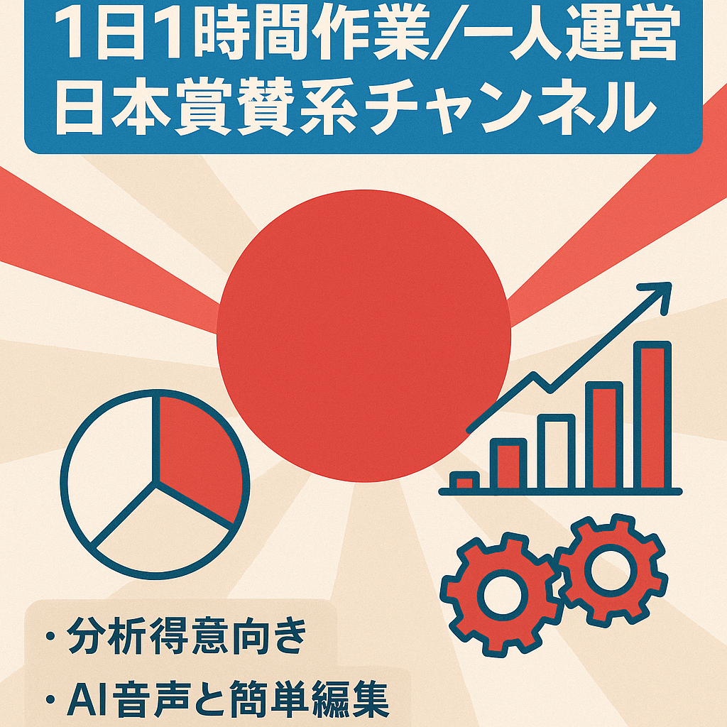 【1日1時間作業　一人運営でOK！】日本賞賛系チャンネル