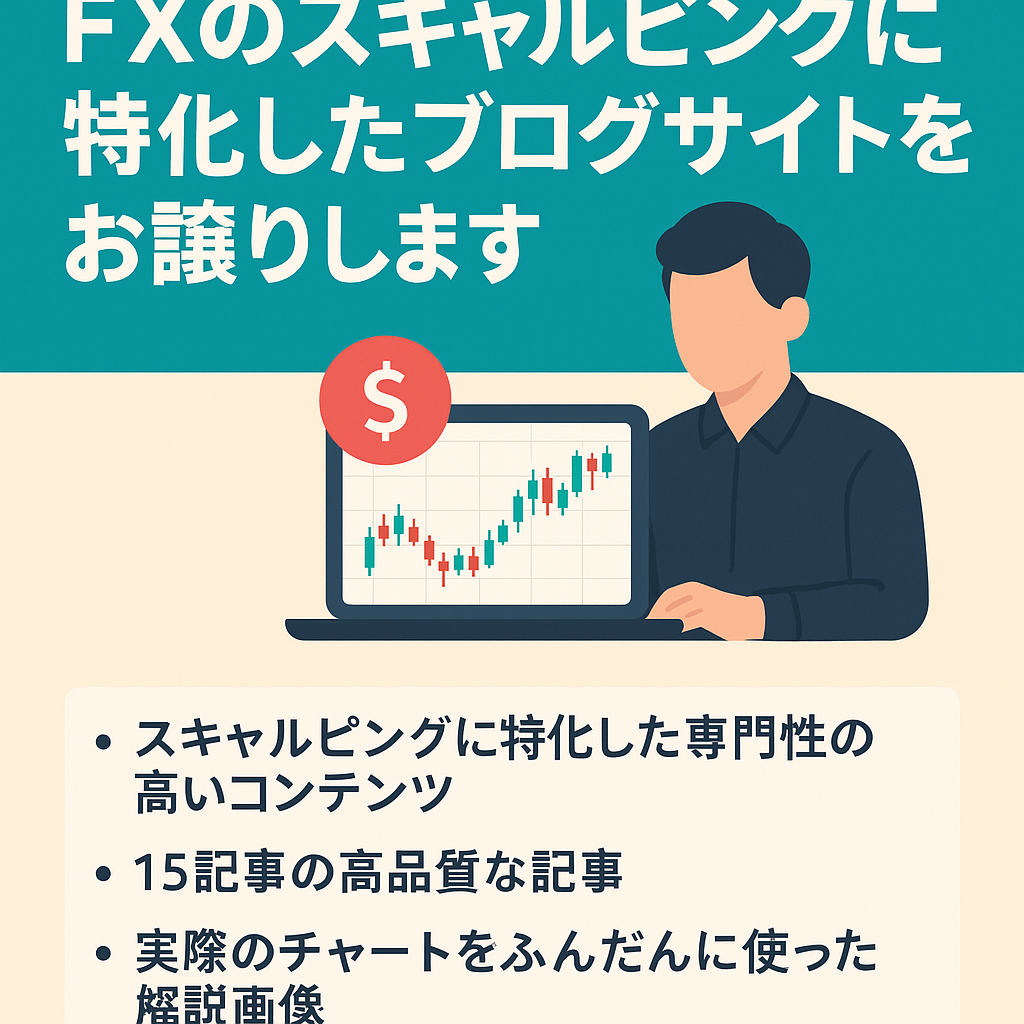 FXのスキャルピングに特化したブログサイトをお譲りします