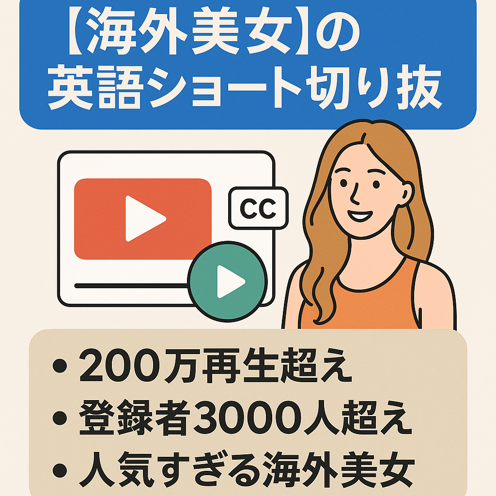 リポスト：Youtube 超人気の海外美人ショート切り抜き英語翻訳 投稿開始2ヶ月で200万再生突破