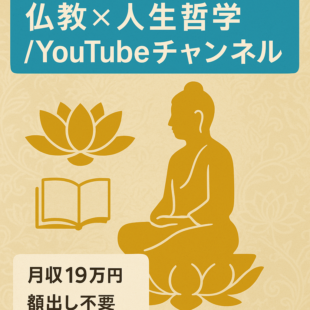 【登録者2万人】仏教×人生哲学YouTubeチャンネル｜100万再生バズ動画あり・顔出し不要・AI運営可・広告収益実績あり