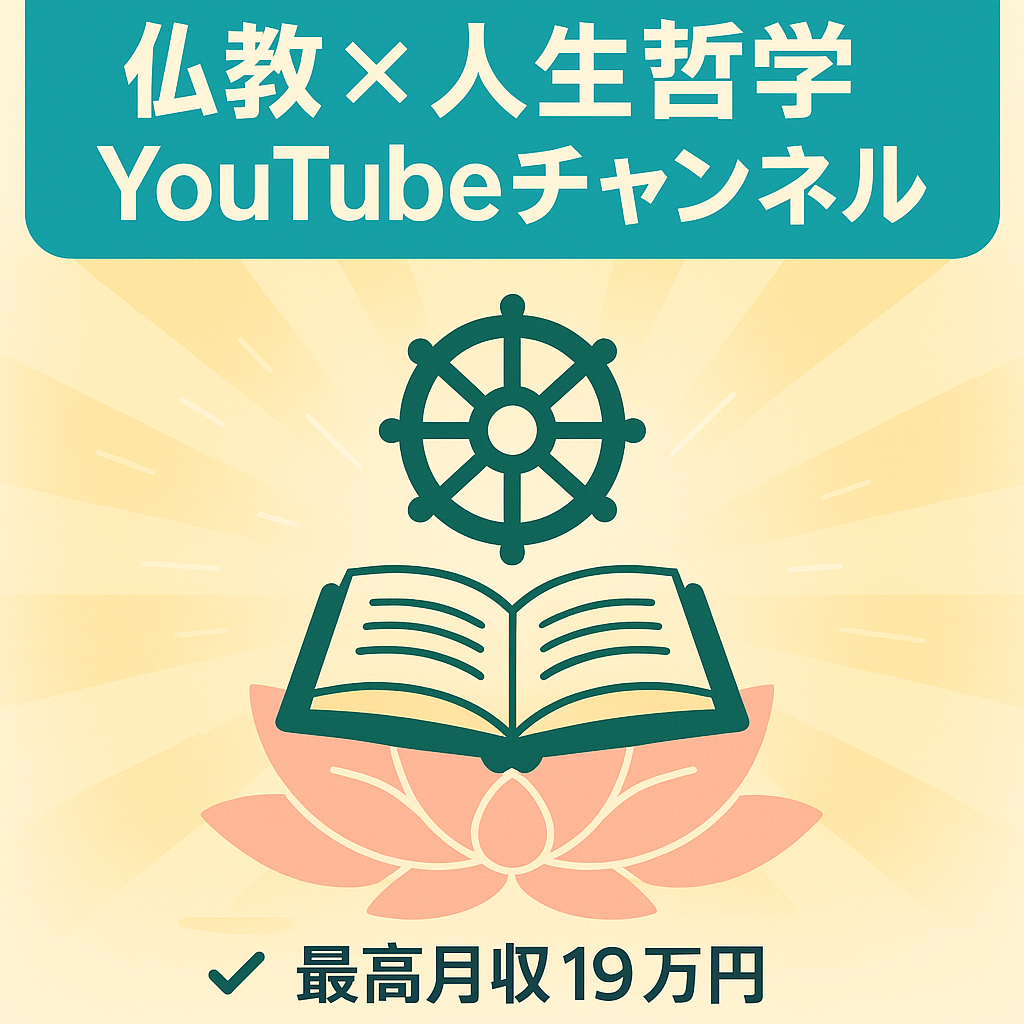 【新春最終値下げ】登録者2.1万！人仏教×人生哲学YouTubeチャンネル｜100万再生バズ動画あり・顔出し不要・AI運営可・広告収益実績あり