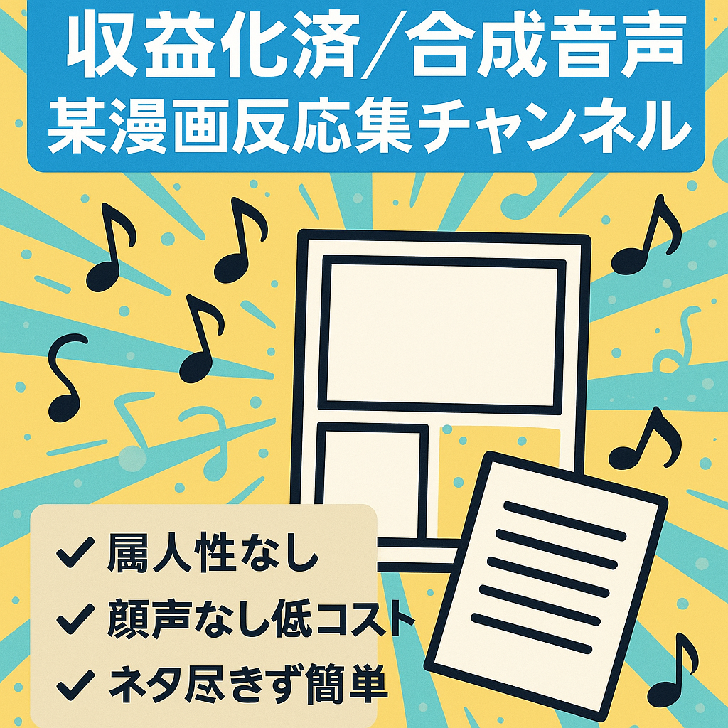 【収益化済/属人性なし/合成音声】某漫画の反応集チャンネル