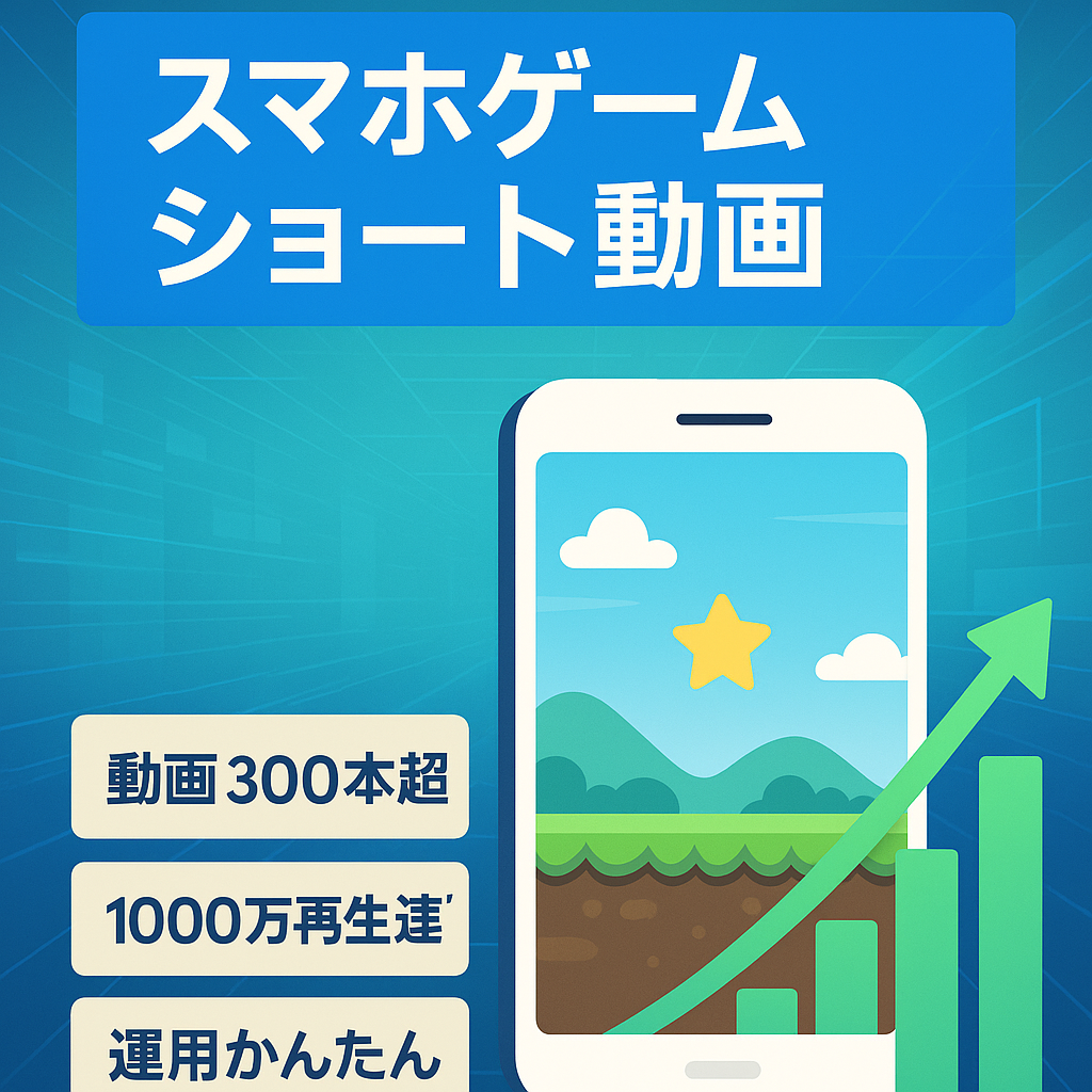 【ジャンルはスマホゲームのショート動画】【右肩上がりYouTubeアカウントフォロワー8万8千人以上】