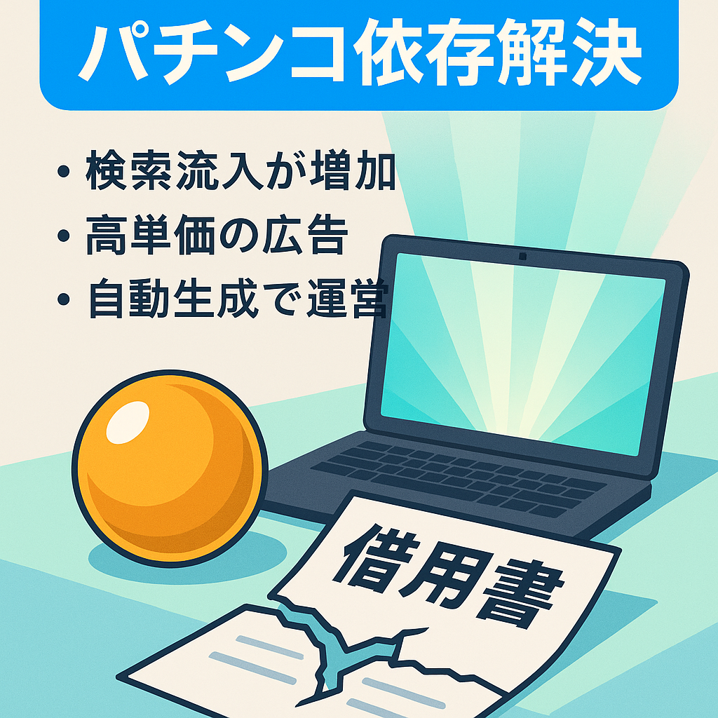 【Googleアドセンスで収益化済み】パチンコ依存と借金の悩みを解決するブログ