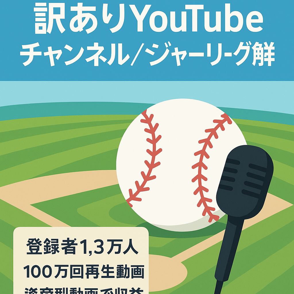 【訳あり】「メジャーリーグ解説」YouTubeチャンネル【登録者1.3万人】