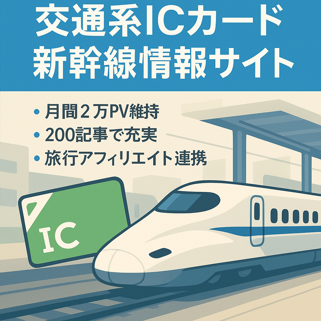 【月間2万PV/200記事以上】交通系ICカードや新幹線等の交通系情報メディア