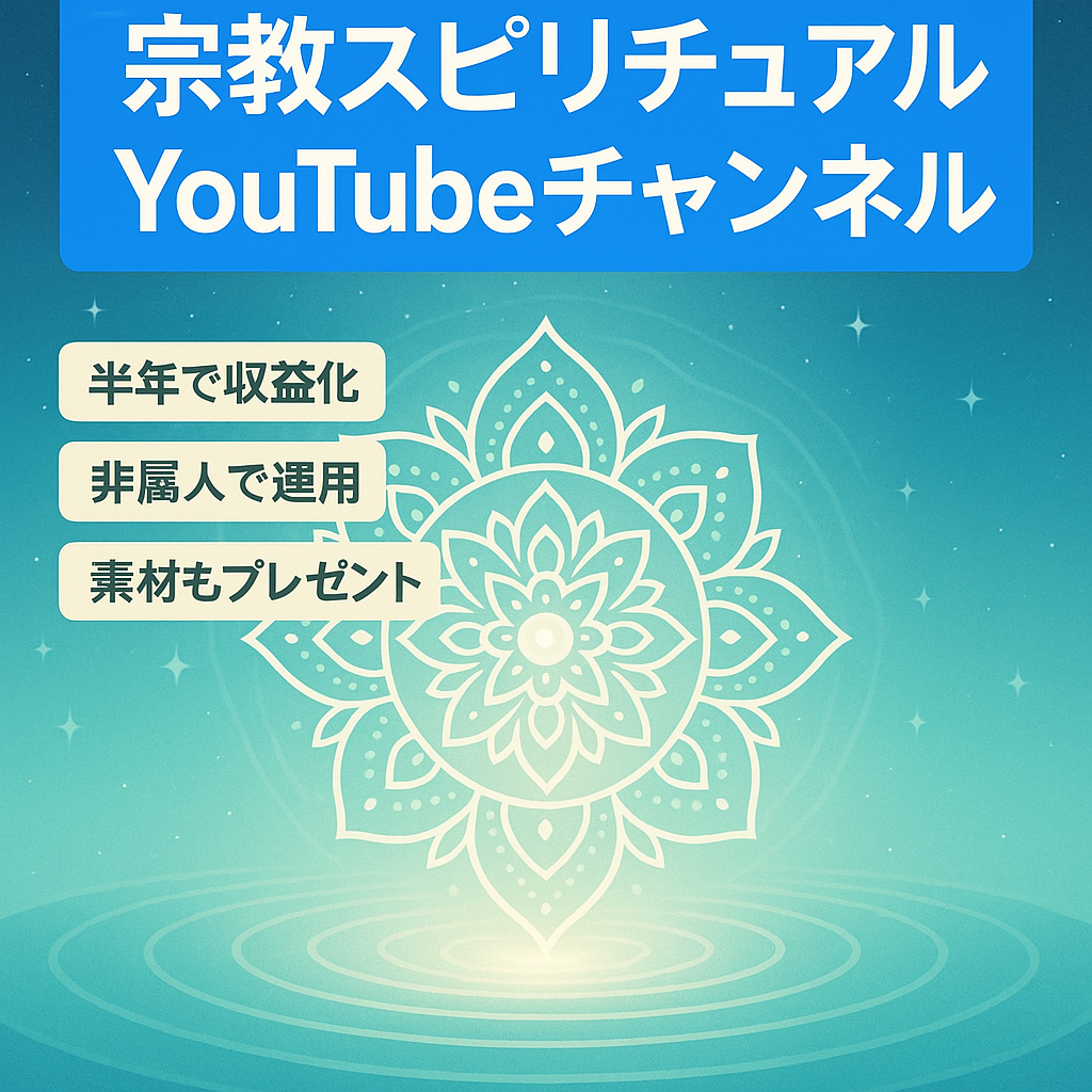 【YouTube 】宗教スピリチュアルチャンネル！非属人！素材もプレゼント！