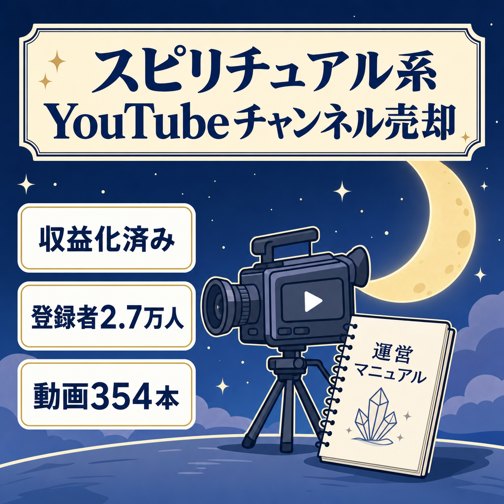 【収益化済】登録者2.7万人・動画350本超｜運営マニュアル付きスピリチュアル系YouTube