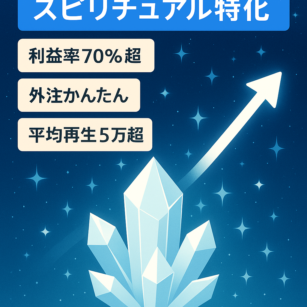 【Youtube】大人気スピリチュアルジャンル【利益率70%超え】