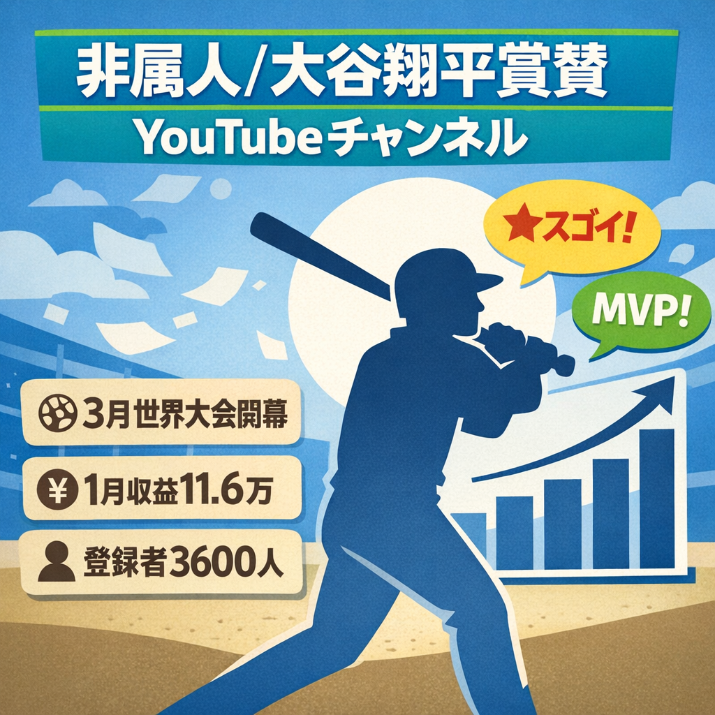 【最終値下げ/3月WBC開幕/非属人】大谷翔平賞賛系のYouTubeチャンネル