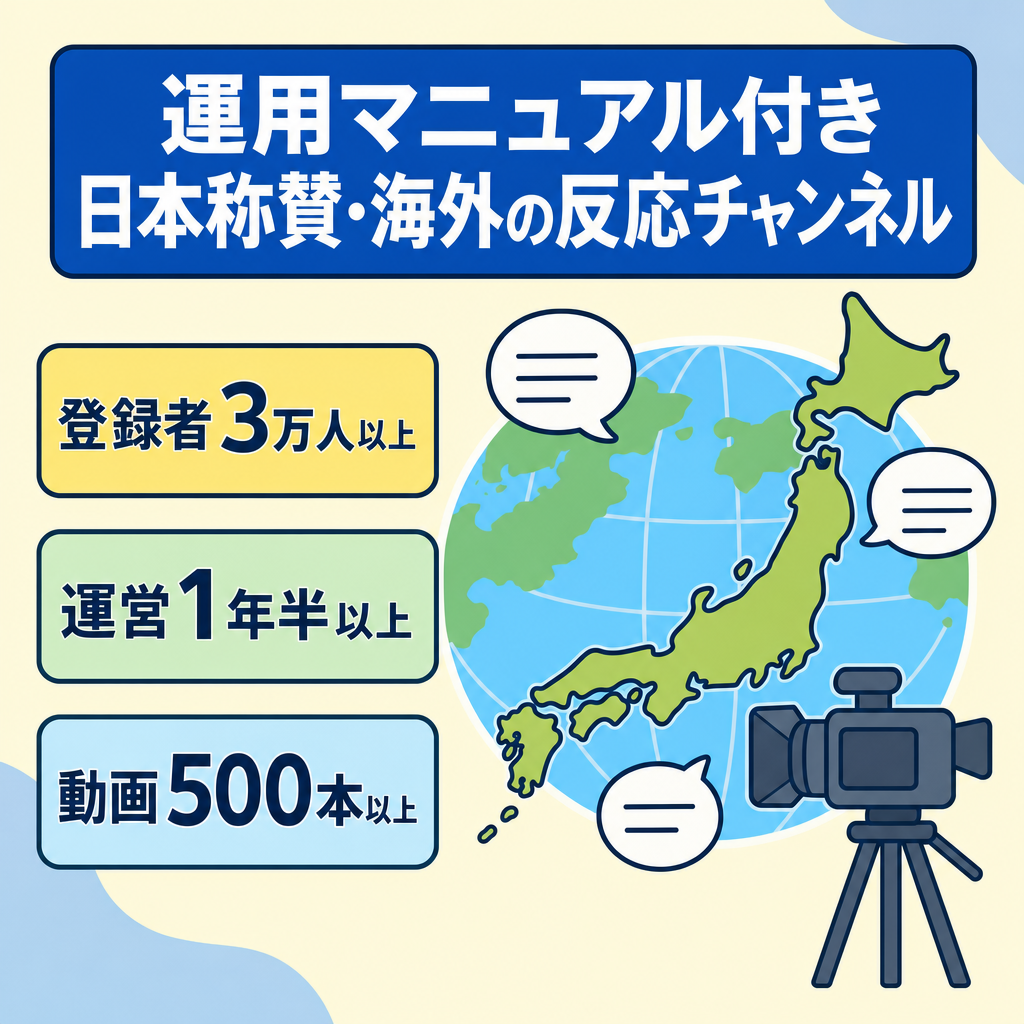 【登録者3万人以上】日本称賛系・海外の反応チャンネル【運用マニュアル付き】