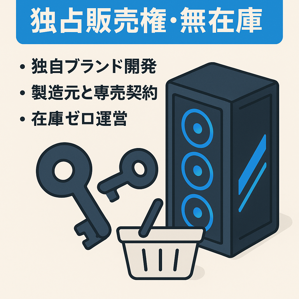 高性能ブランドPC（独自開発）のECサイト及び独占販売権【無在庫販売】