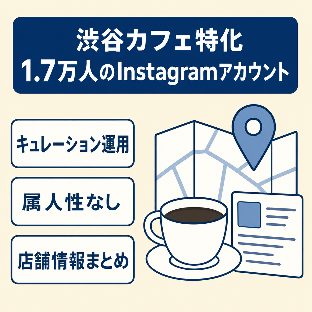 【フォロワー1.7万人】渋谷に特化カフェ系Instagramアカウント｜キュレーション