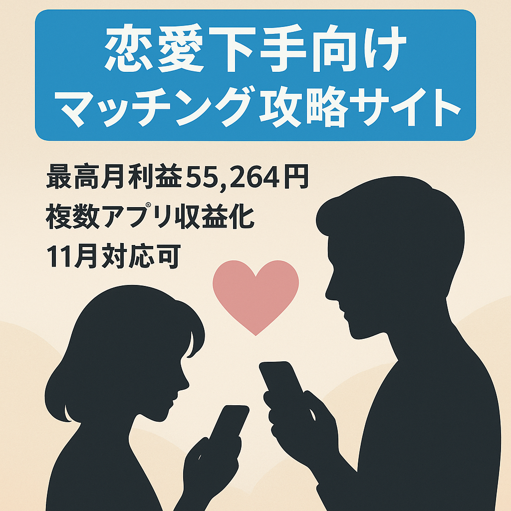 恋愛が苦手な男女に向けた体験談ベースのマッチングアプリ攻略、情報サイト