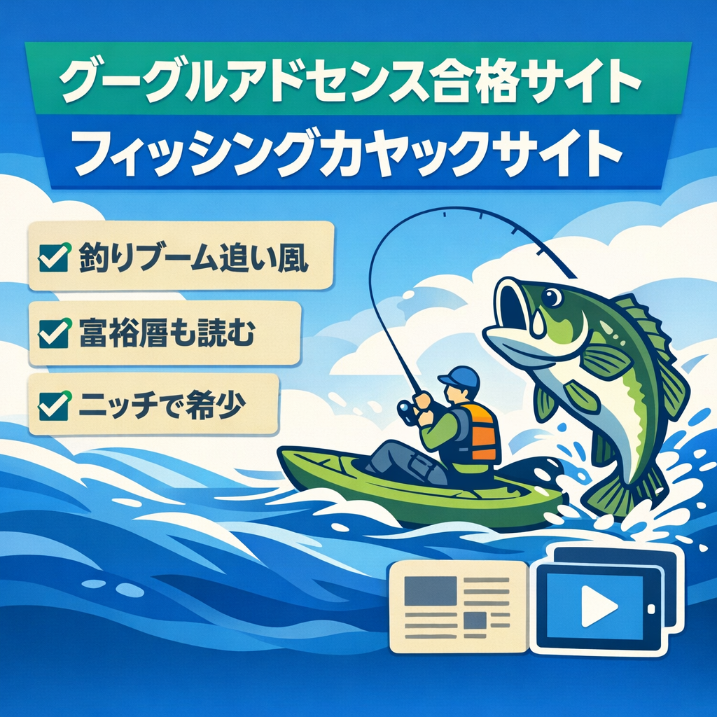 グーグルアドセンス合格サイトフィシングカヤックサイト