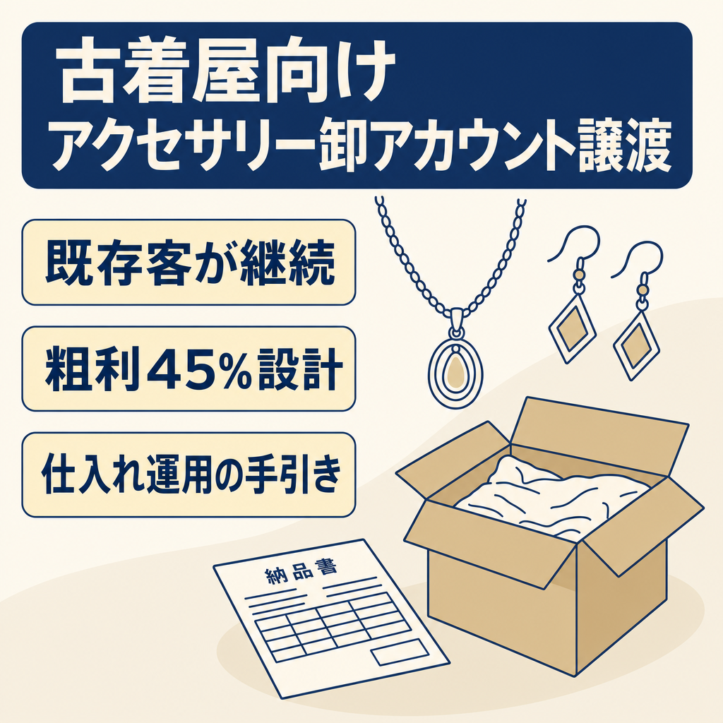 『古着屋向けアクセサリー卸』インスタグラムアカウントの譲渡