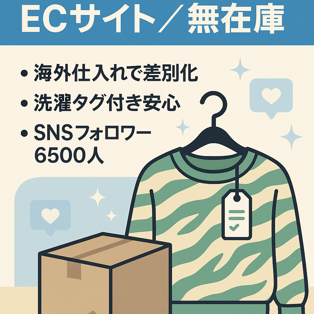 【立ち上げ半年】成長中のニッチな個性派韓国ファッションECサイト！無在庫型