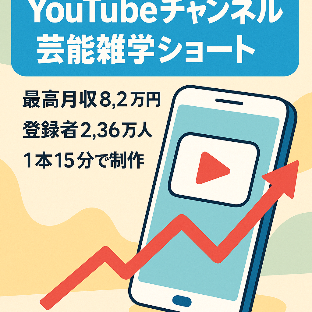 芸能雑学ch｜登録2.36万人・月収8.2万円【収益化済】