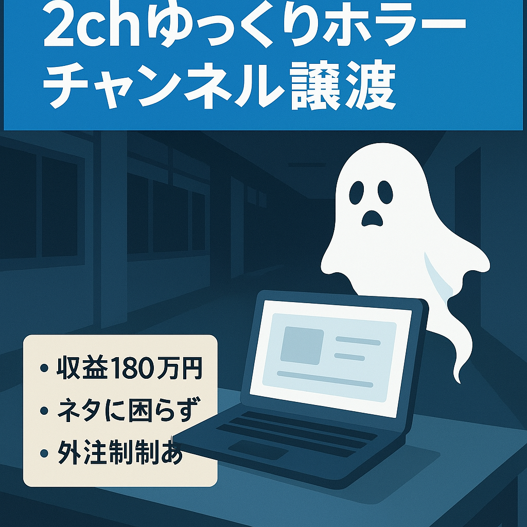 【3月収益180万円】2ch系ゆっくりホラーチャンネル譲渡【外注可能・属人性なし】
