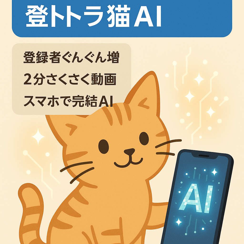 YouTube登録者数4000人以上。スマホのみで簡単に作成できる茶トラ猫のAI動画チャンネル