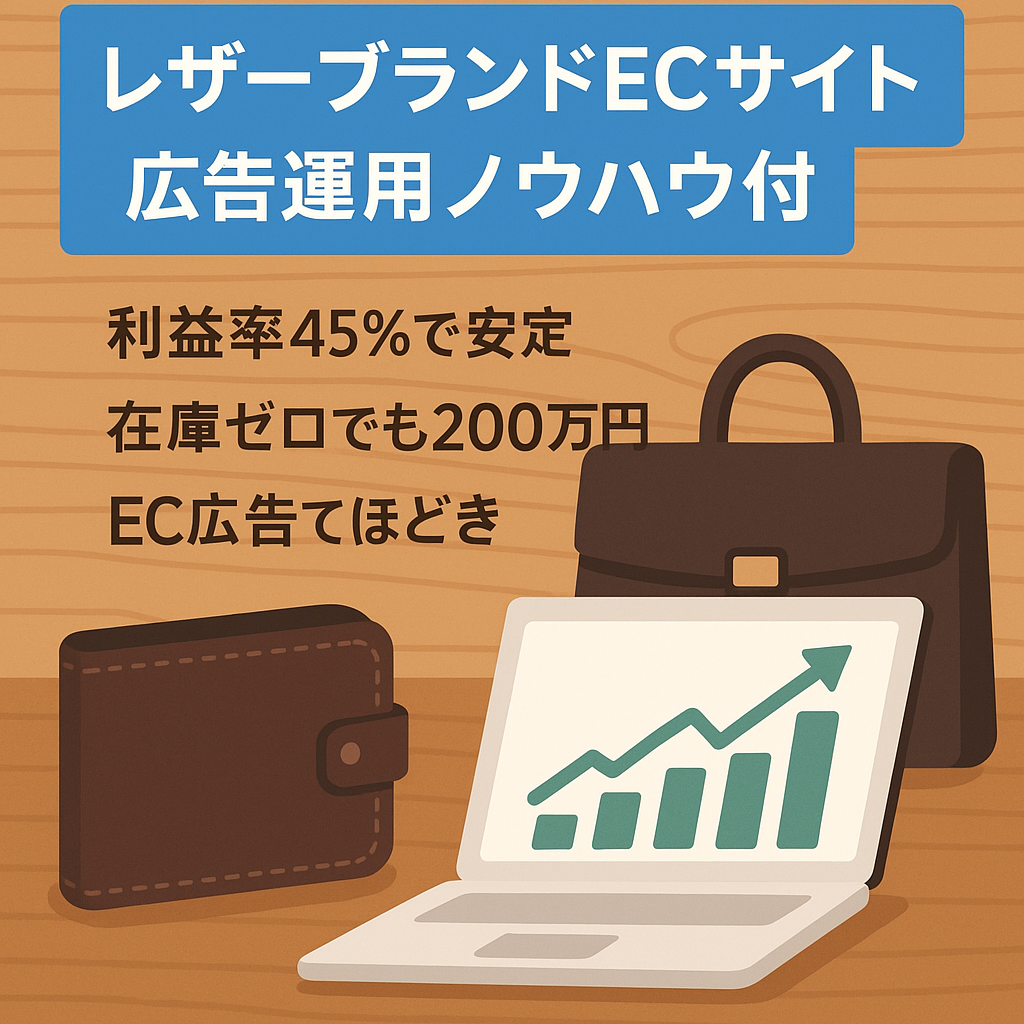 【利益率45%】Makuakeで約3,850%達成の人気レザーブランドECサイト-EC運営と広告運用ノウハウが詰まっています