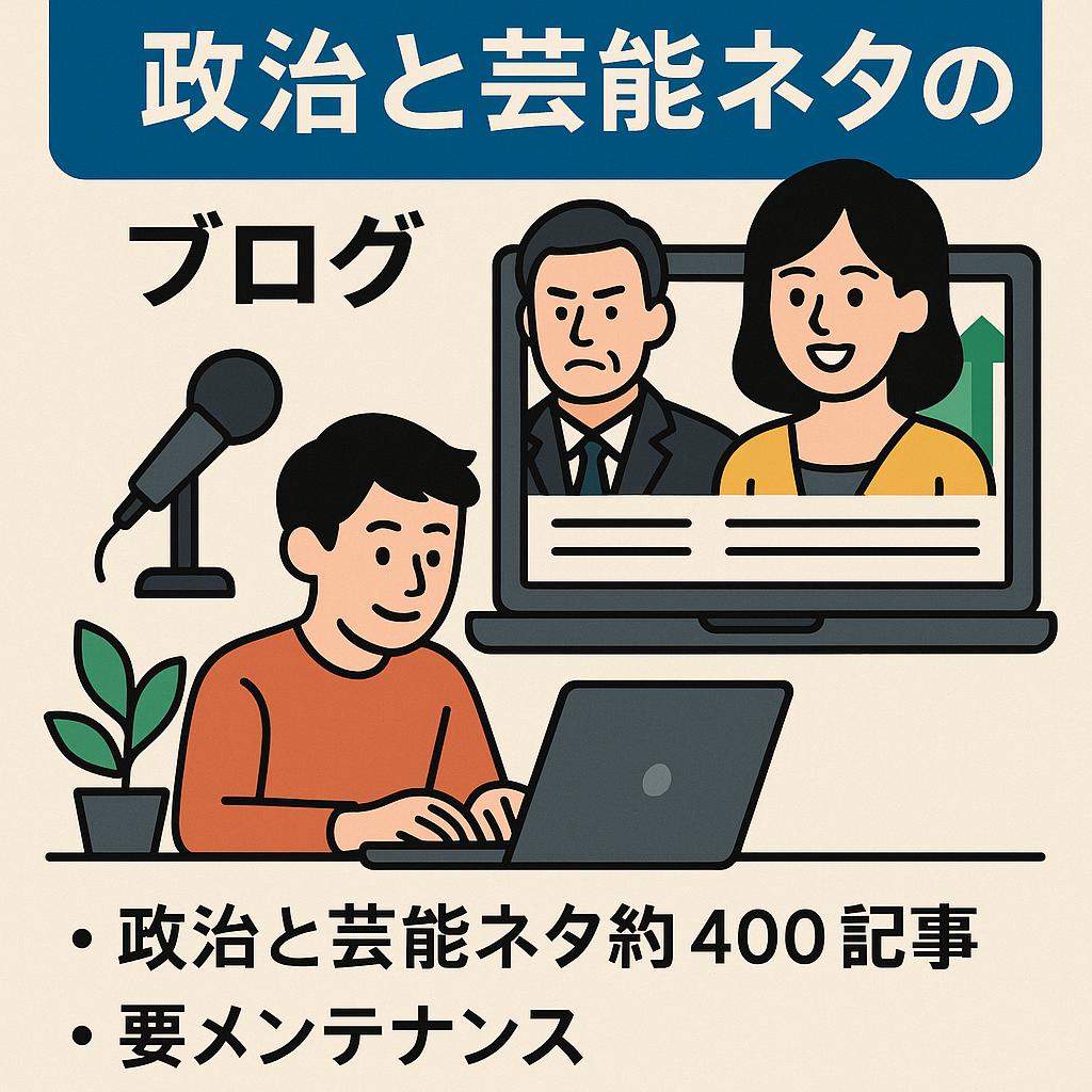 【Adsense通過】過去には1万PV以上も！政治と芸能ネタメインのブログ