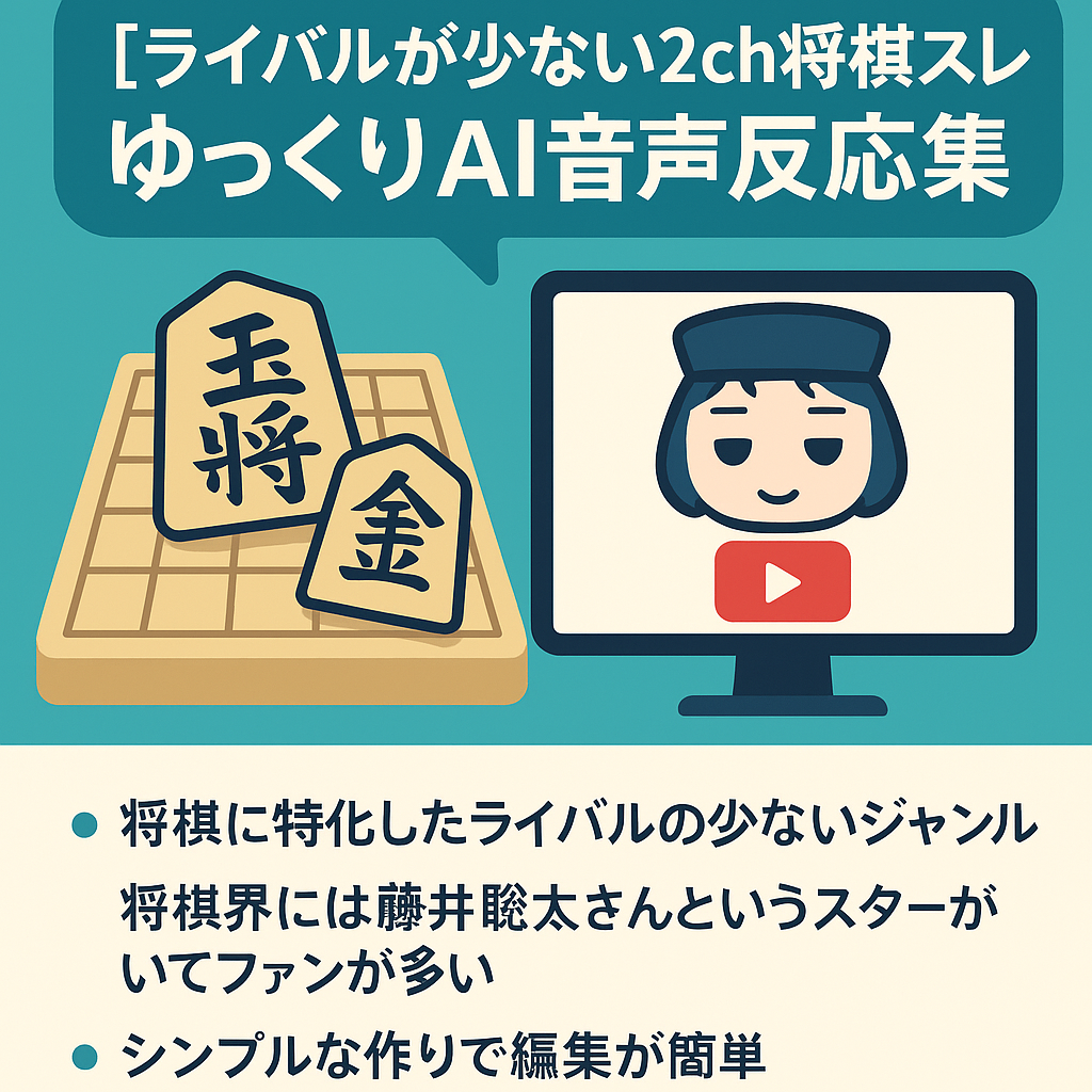 【ライバルが少ない2ch将棋スレ】ゆっくりAI音声反応集/登録者8000人超え