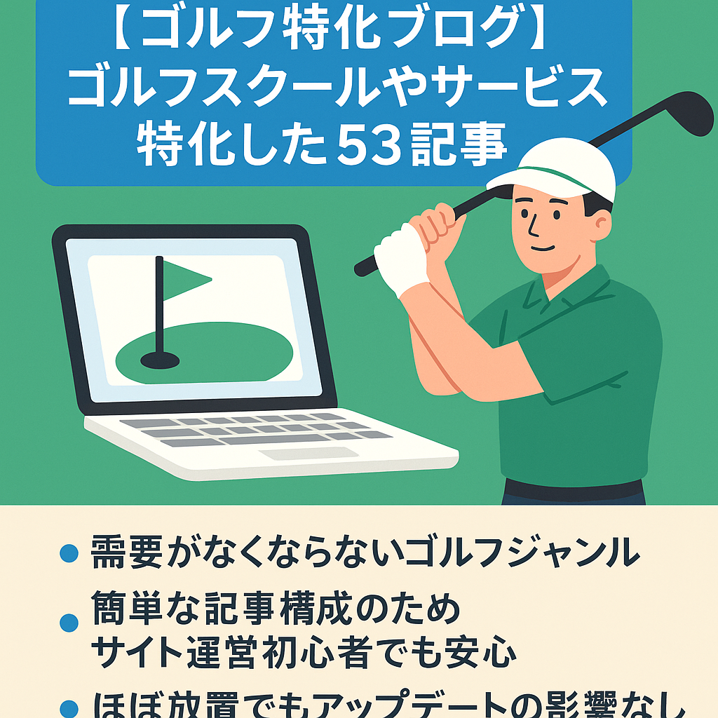 【ゴルフ特化ブログ】ゴルフスクールやサービス特化した53記事
