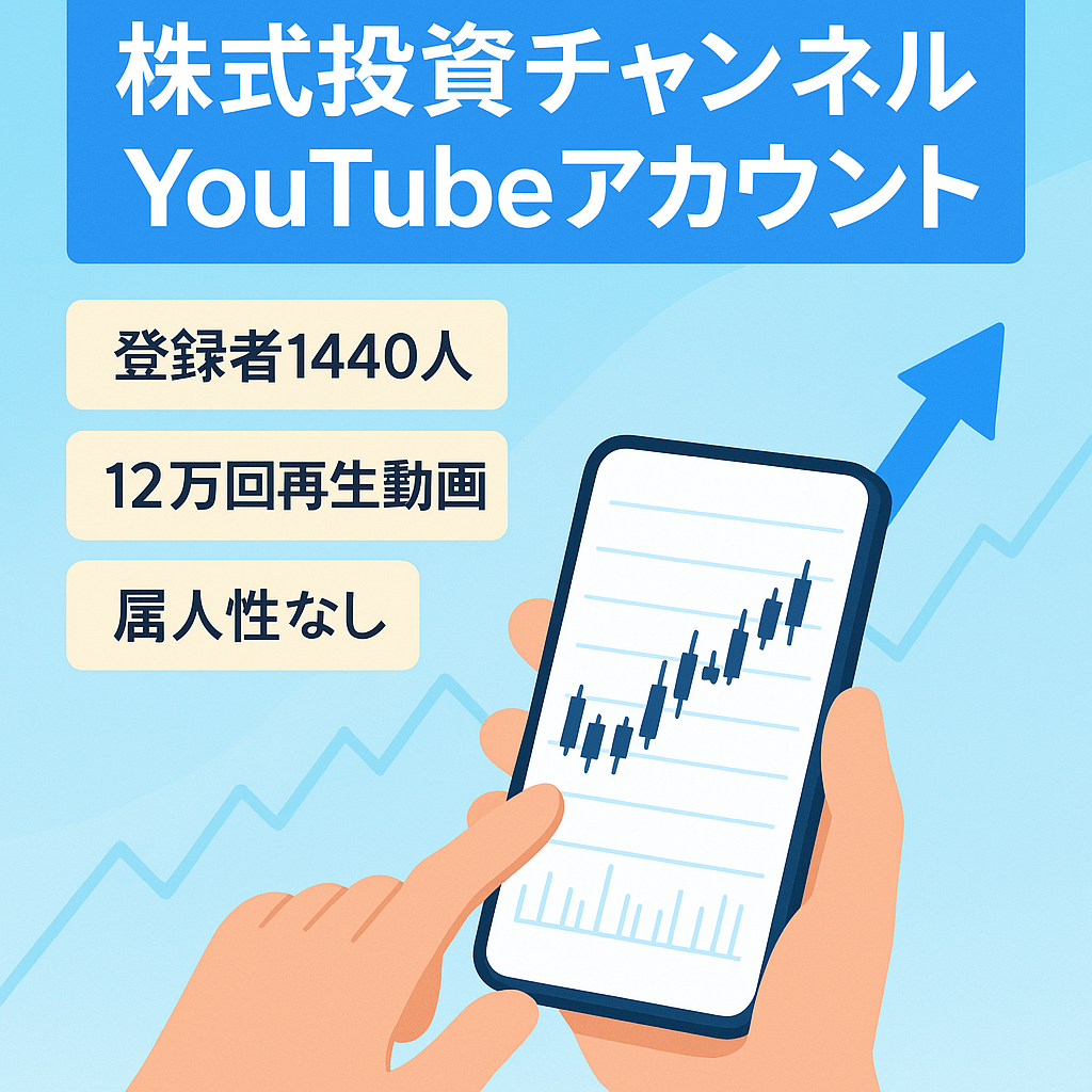 株式投資の情報発信【チャンネル登録者1440人/12万回再生の動画あり/属人性なし】YouTubeアカウント