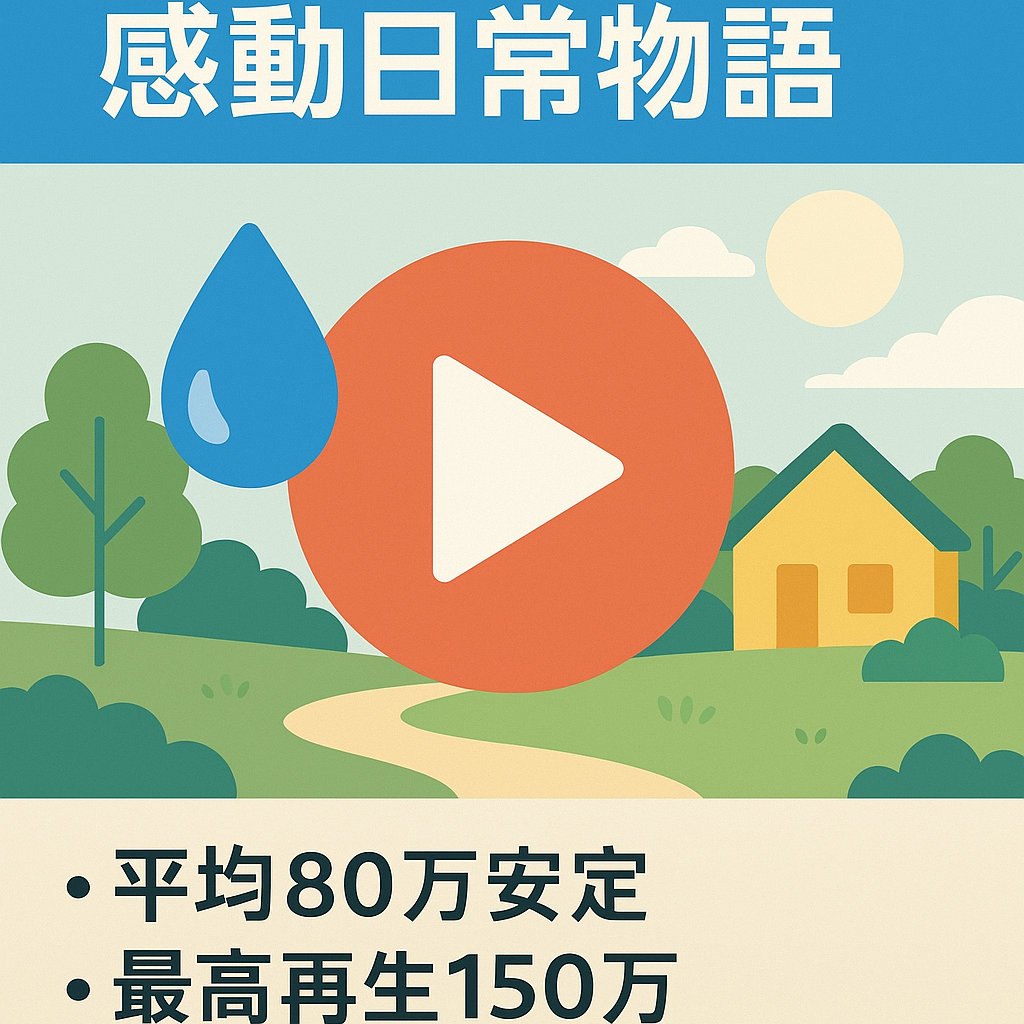 【TikTokアカウント】感動、日常物語。平均視聴回数80万人以上が共感し涙する