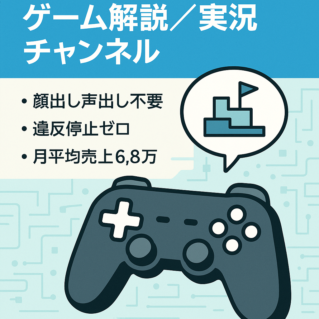 【登録者2.5万人】Youtubeゆっくり解説・実況のゲームチャンネル【活動時月平均6.8万円最高22万円】