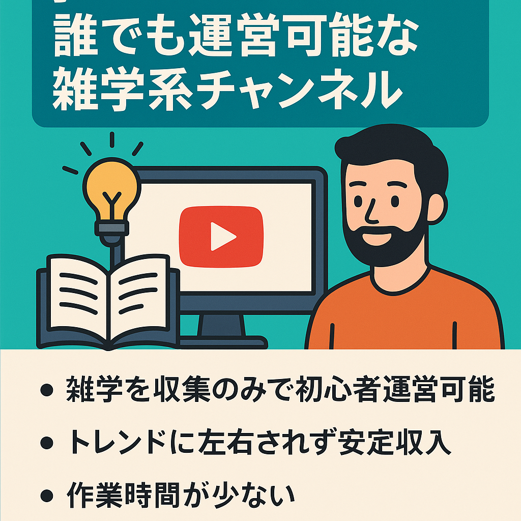 【AIで生成】誰でも運営可能な雑学系チャンネル【YouTube登録者3000人越え】