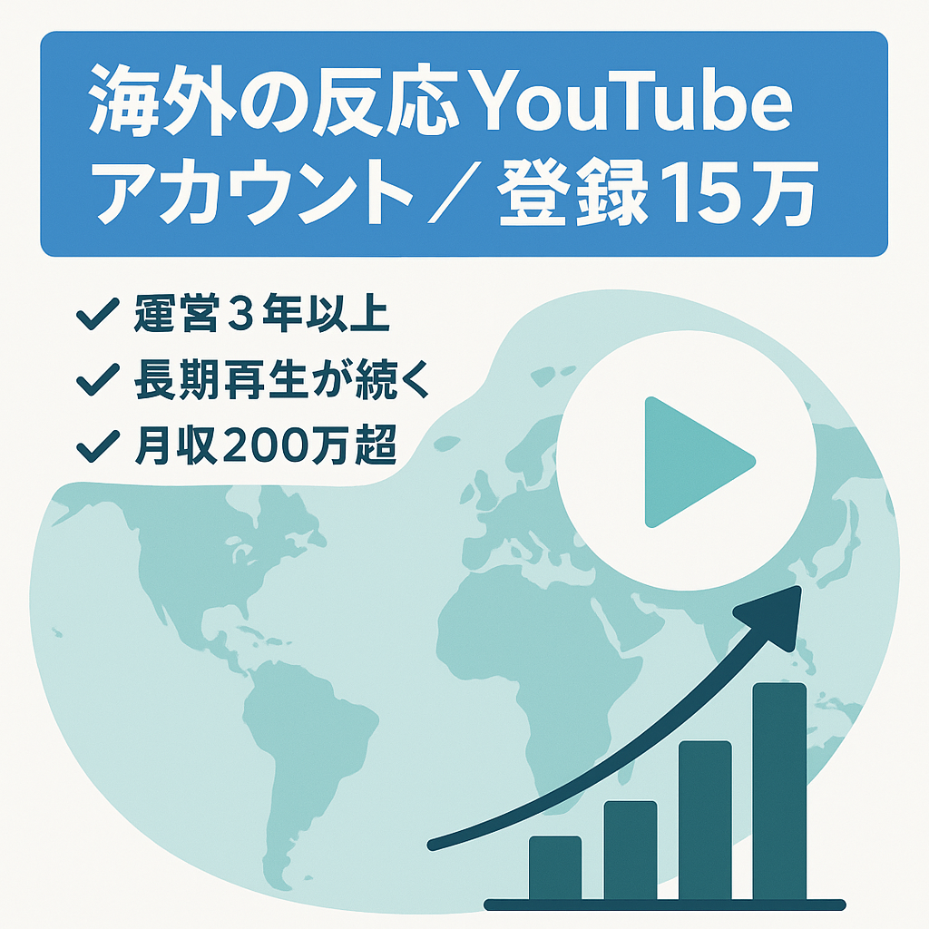 【登録者数15万人越え・海外の反応】総再生回数1.4億越え、年間収益１７００万越えのYouTubeアカウント