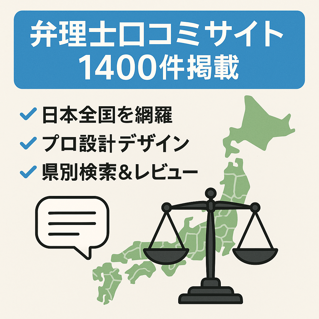 全国の「弁理士」の口コミ情報ポータルサイト【掲載数 約1400件】