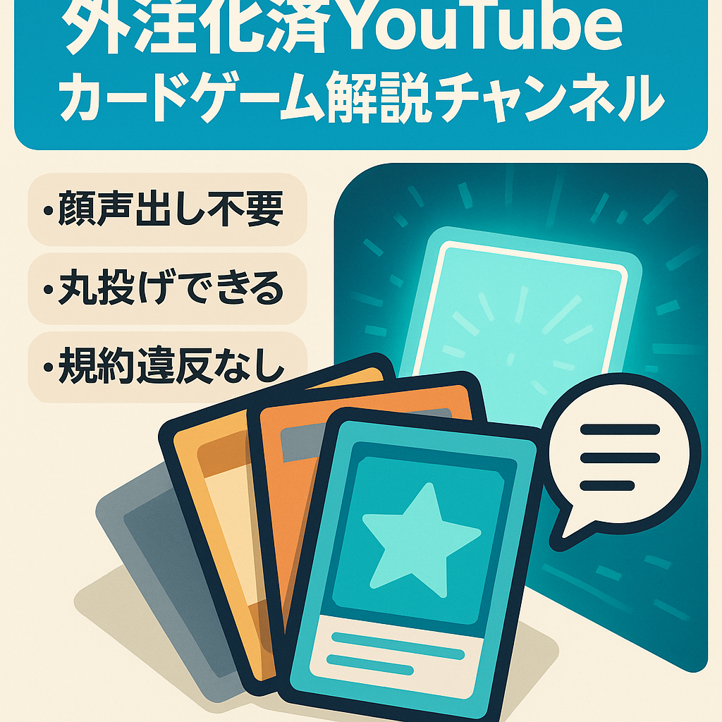 【外注化済！】Youtube  ゆっくり カードゲーム解説チャンネルの譲渡