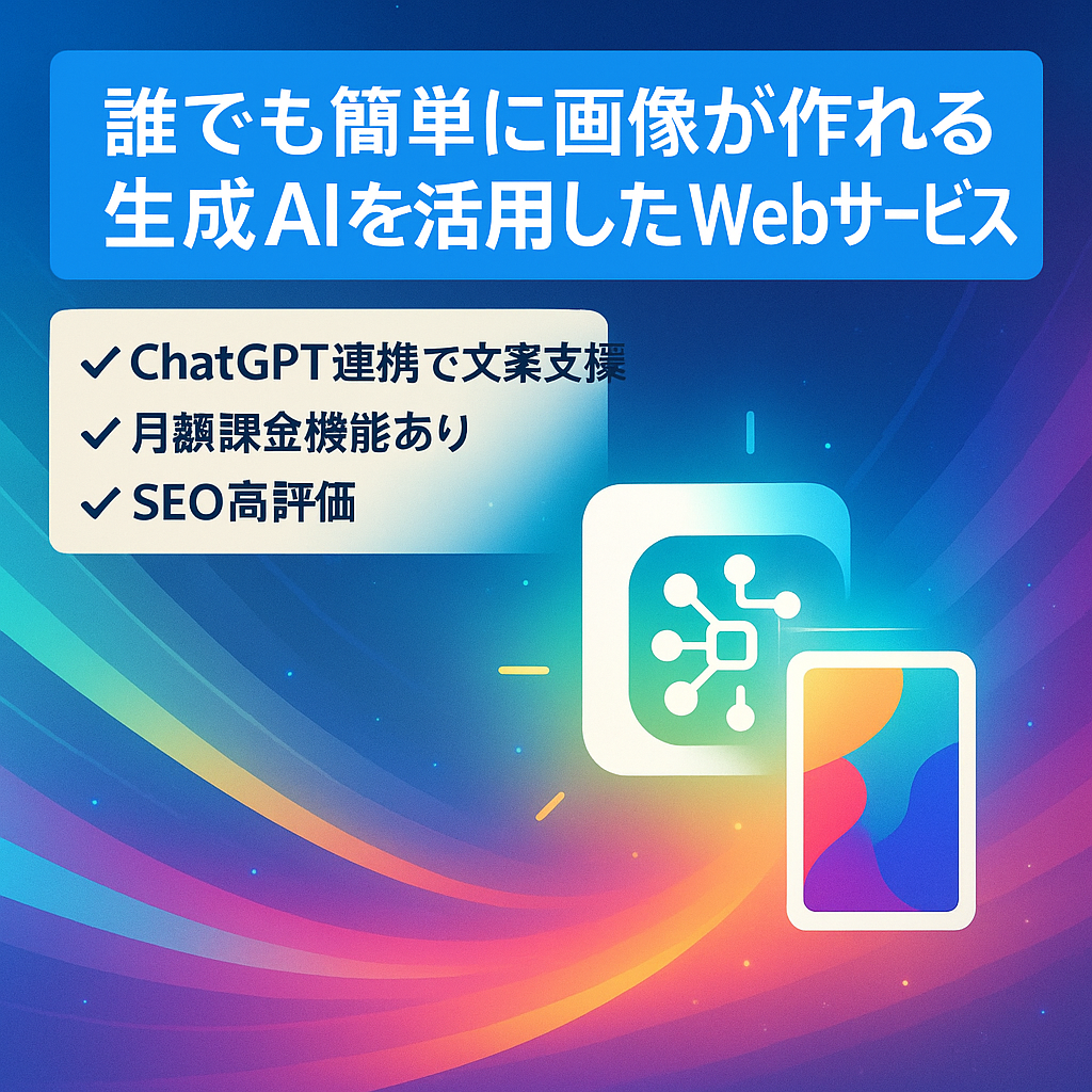誰でも簡単に画像が作れる生成AIを活用したWebサービス