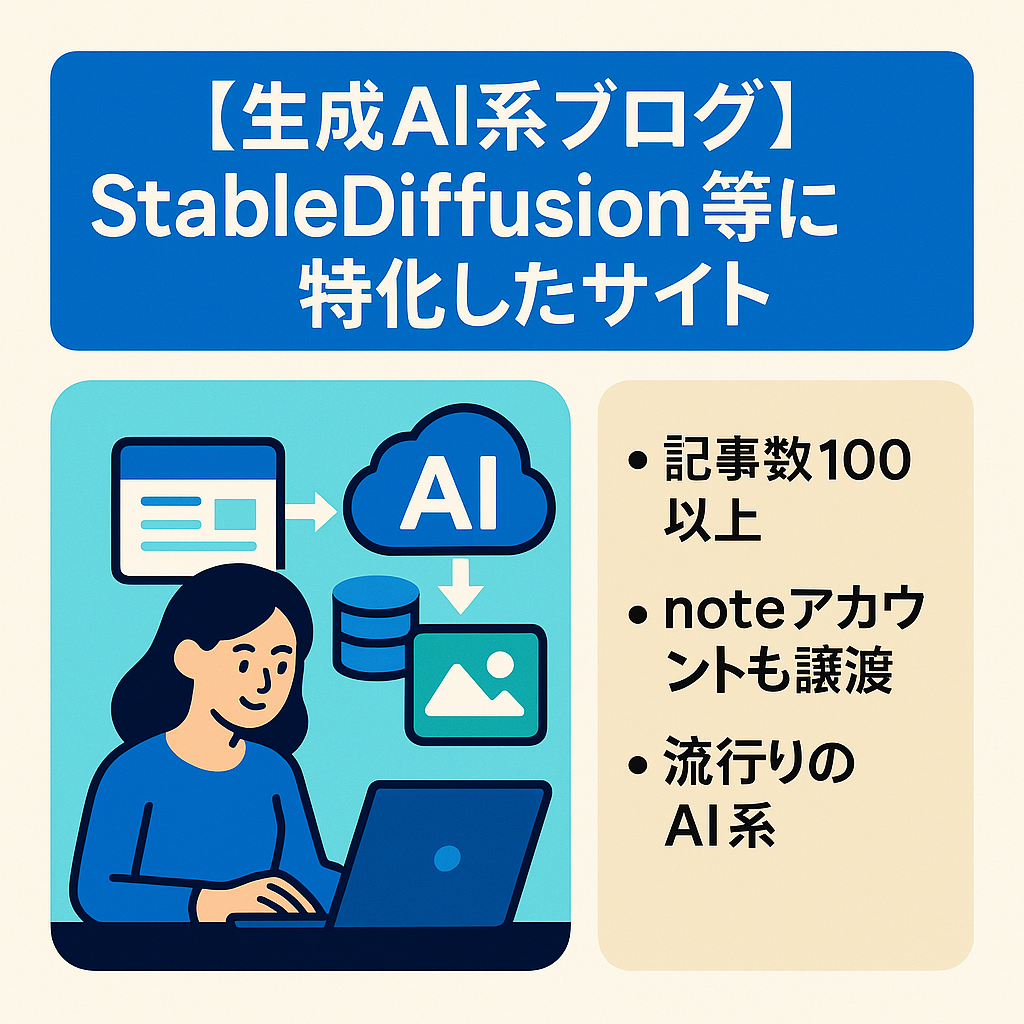 【生成AI系ブログ】StableDiffusion等に特化したサイト