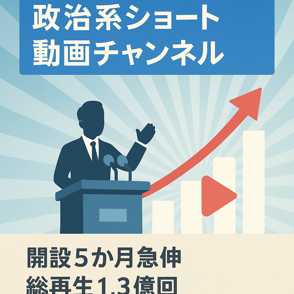 【10月単月138万円達成】【累計1.3億再生】登録者7万人の急成長政治系ショートチャンネル